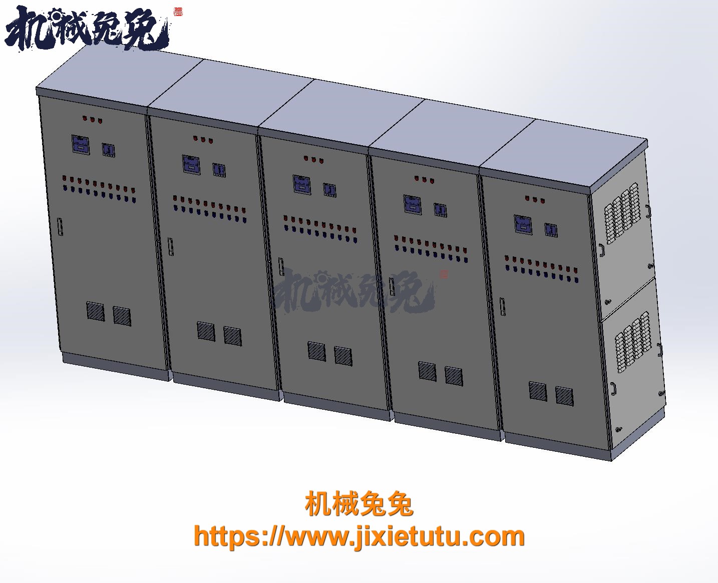 solidworks钣金图纸操作台配电柜电气柜开关柜箱变机柜图纸_机械兔兔