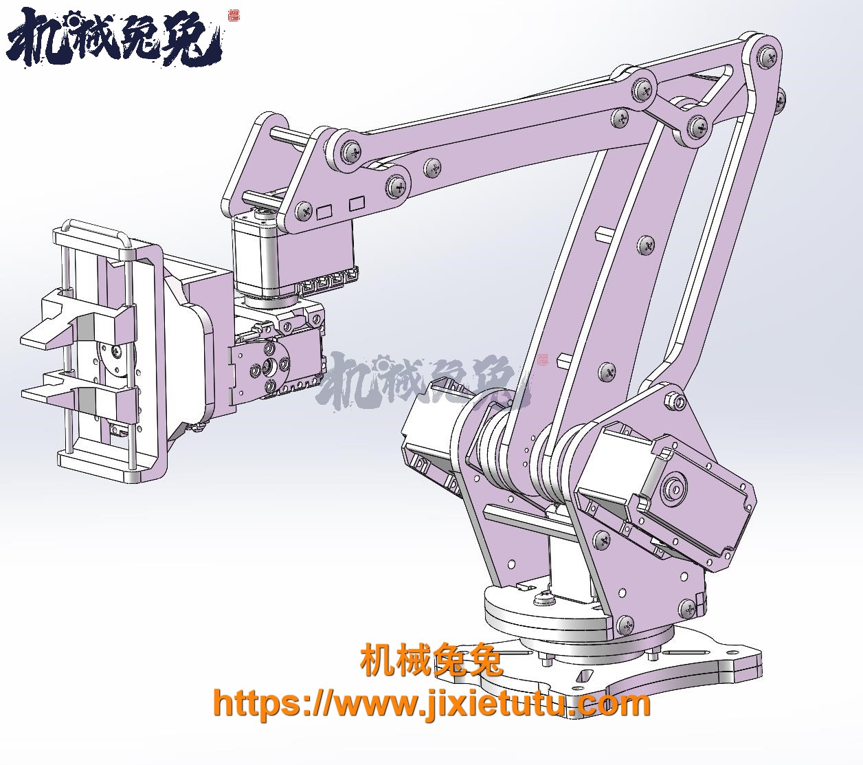 机械臂图纸气动机械手六轴3d图纸自由度机械臂solidworks设计90套 机械兔兔